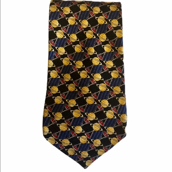 Christian Dior 100% silk abstract print pattern men’s workwear suiting tie - Picture 5 of 7